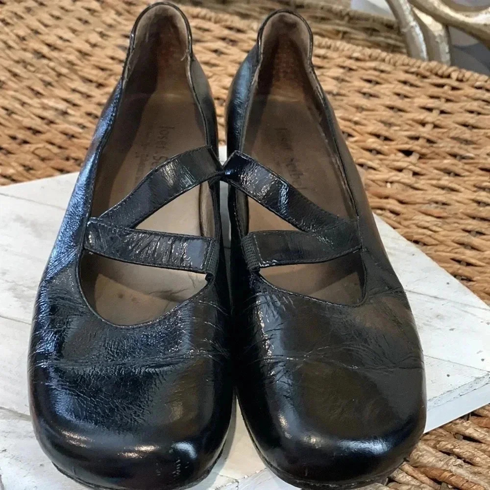 Josef Seidel  Leather Wedge Sz 40 - Picture 2 of 8